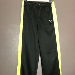 Puma Youth Large 14-16 Black And Yellow Joggers